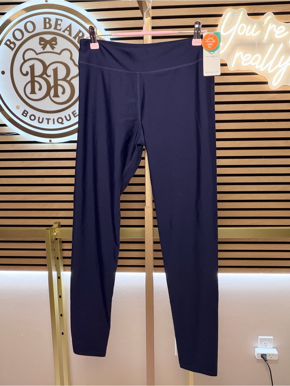 Women’s Swim Coverup Leggings in Navy by Attraco
